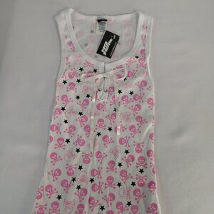 No Fear Skull Star Tank Top S NWT Y2K Emo Goth Punk
